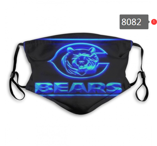 NFL 2020 Chicago Bears  Dust mask with filter->nfl dust mask->Sports Accessory